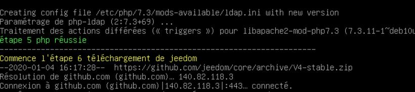 Installation de la box Jeedom